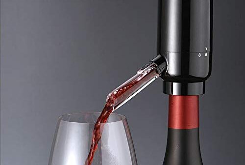 Versatore per Vino Aeratore per Vino Rosso Decanter-Decanter per Vino,Aeratore Vino Rosso,Areatore e Decantatore da Vino,con Base per Vino Rosso,Regalo di Natale 