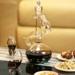 Bar@drinkstuff Elegante decanter per vino ,porta con 4 bicchieri da degustazione unici