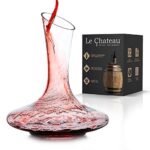 Le Chateau, decanter per vino rosso in vetro cristallo soffiato a mano, senza piombo al 100%, regalo e accessorio per amanti del vino