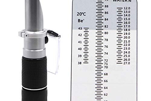 utensile manuale PerGrate Rifrattometro per miele da apicoltore acqua 10-33% Brix 58-92% per misurare il contenuto di zucchero 