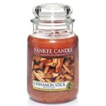 Yankee Candle 1055974EZ – Candela profumata, Bastoncino di cannella, durata: fino a 150 ore, Rosso, Giara grande
